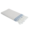 Fouta Pareo - Algodón - Beige / Azul Denim - Bora Bora