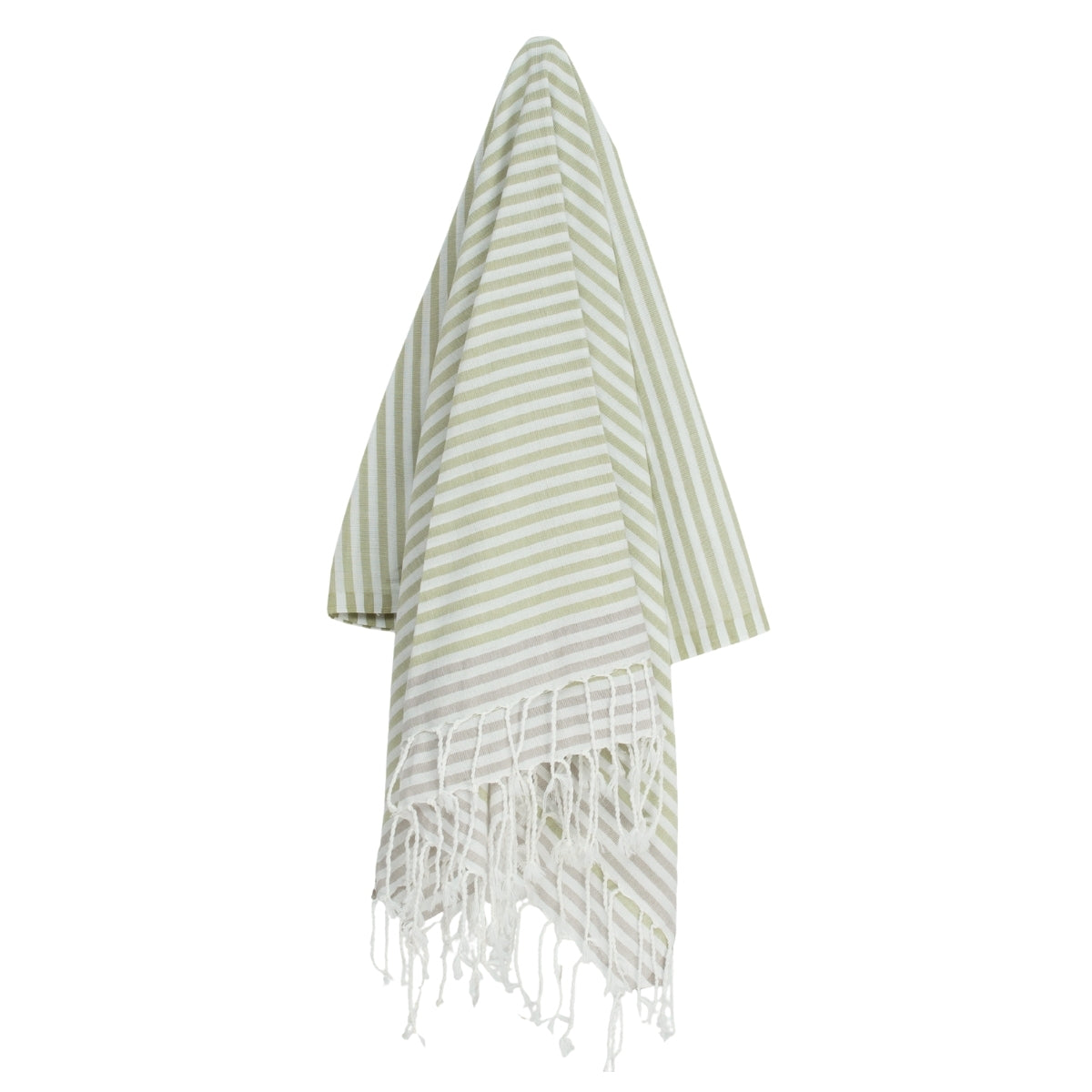 Fouta Pareo - Algodón - Verde Almendra / Taupe Claro - Bora Bora