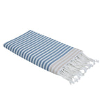 Fouta Pareo - Algodón - Azul Tormenta / Beige - Bora Bora