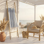 Fouta Pareo - Algodón - Azul Tormenta / Beige - Bora Bora