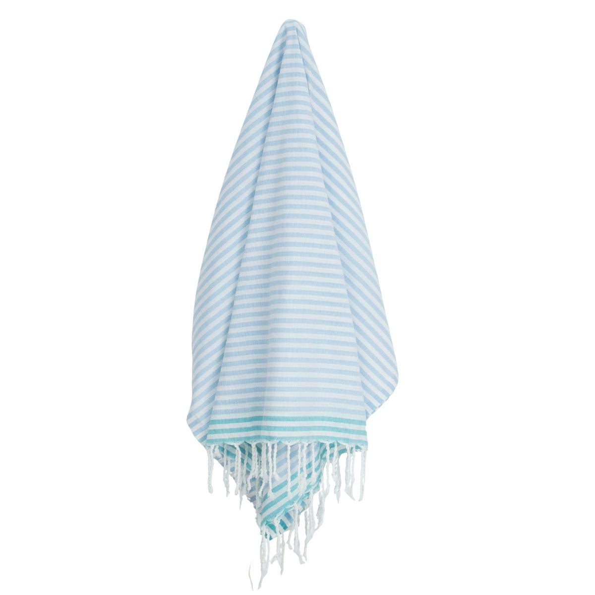 Fouta Pareo - Algodón - Azul Pálido / Verde Turquesa - Bora Bora