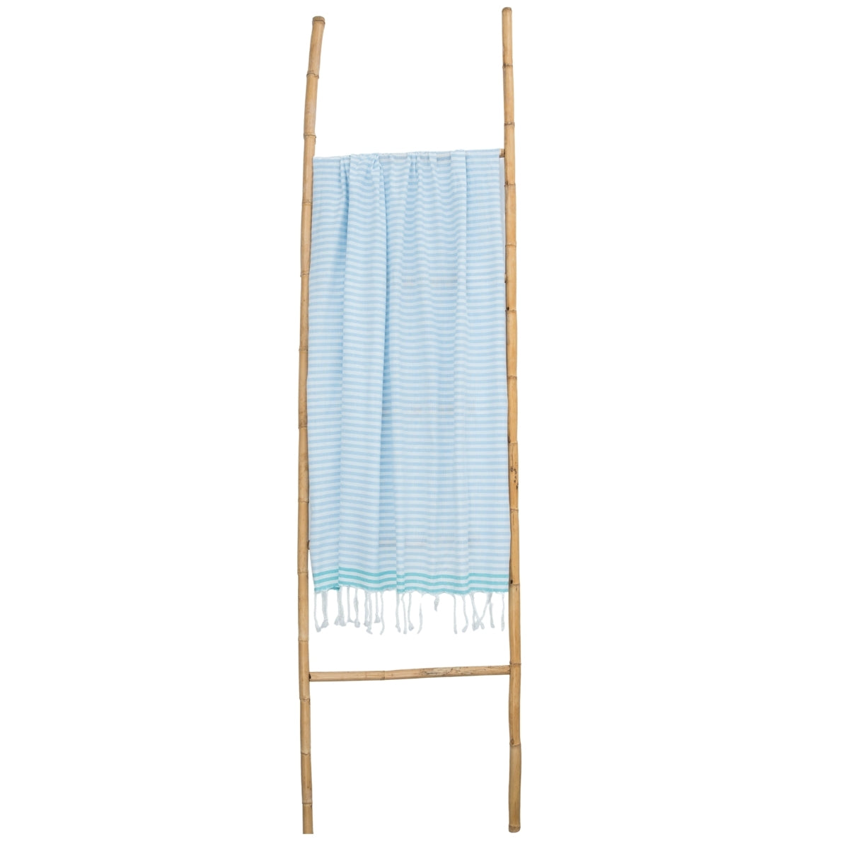 Fouta Pareo - Algodón - Azul Pálido / Verde Turquesa - Bora Bora