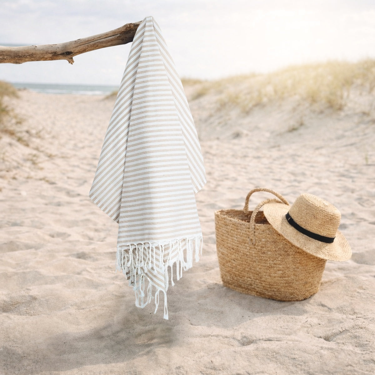 Fouta Pareo - Cotton - Beige - Fiji