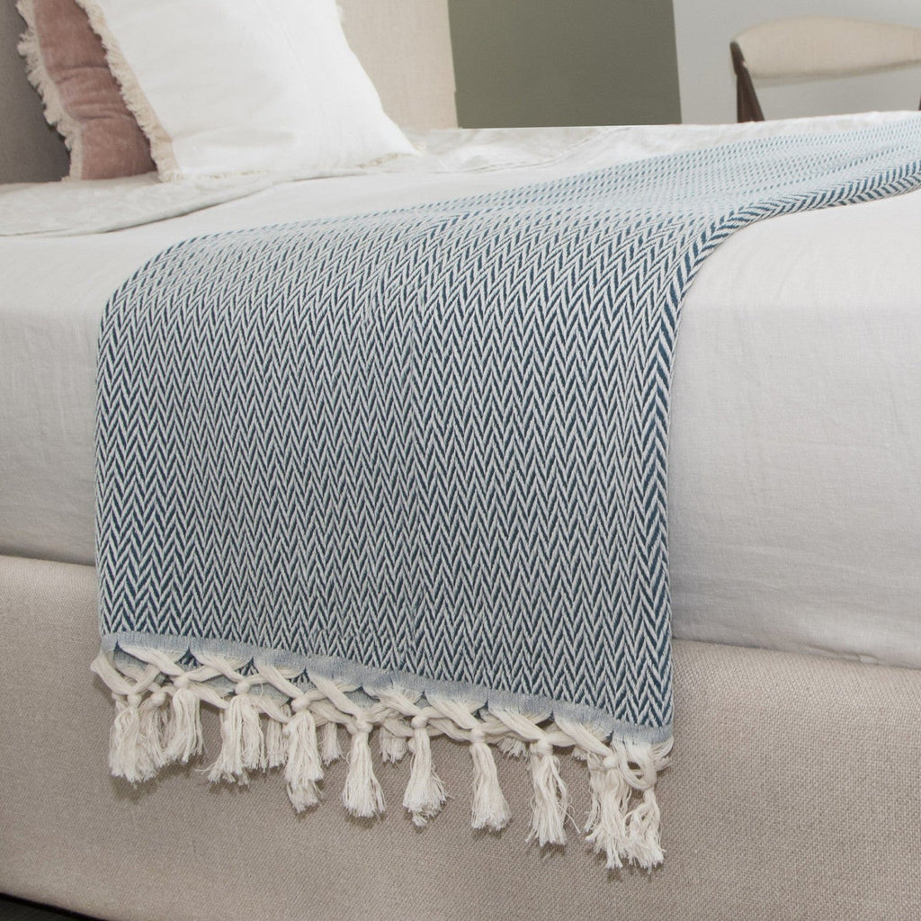 Aspen - Plaid - Laine - Bleu Canard