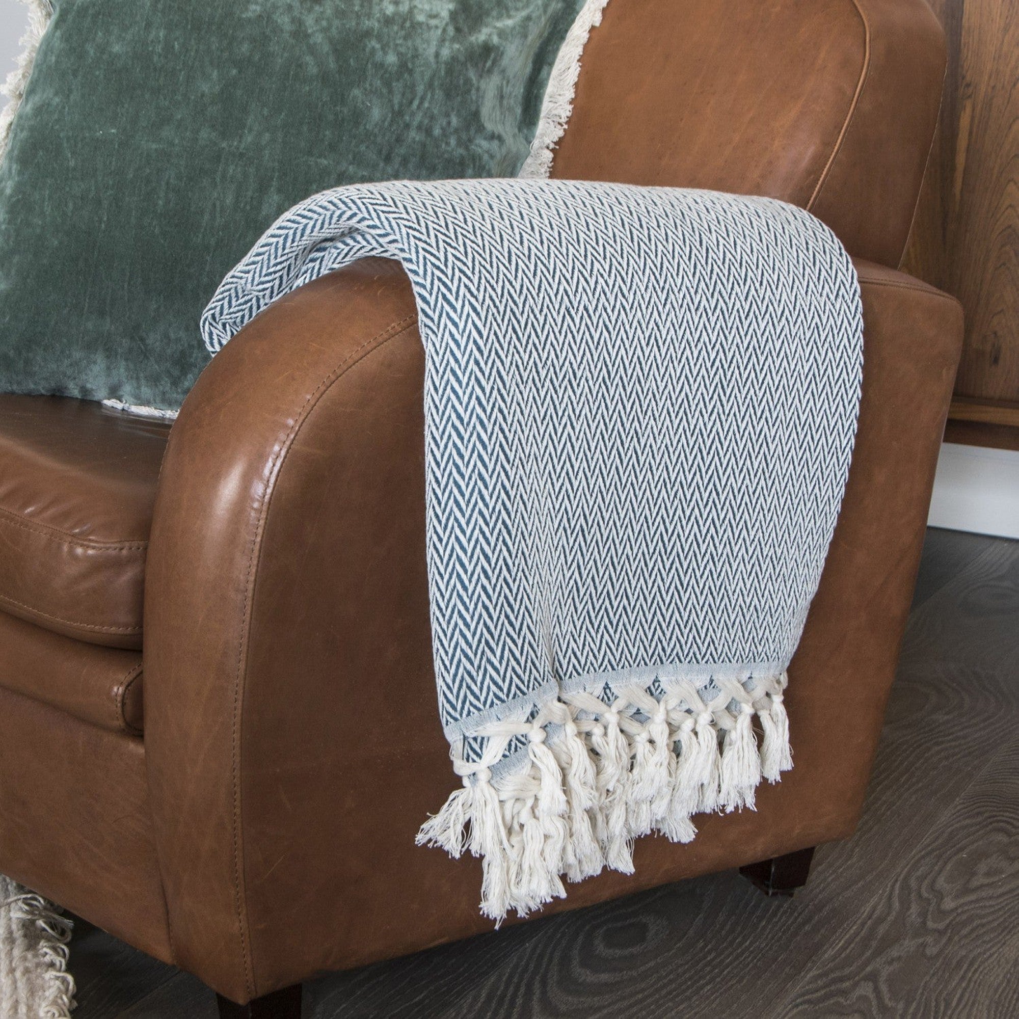 Aspen - Plaid - Laine - Bleu Canard