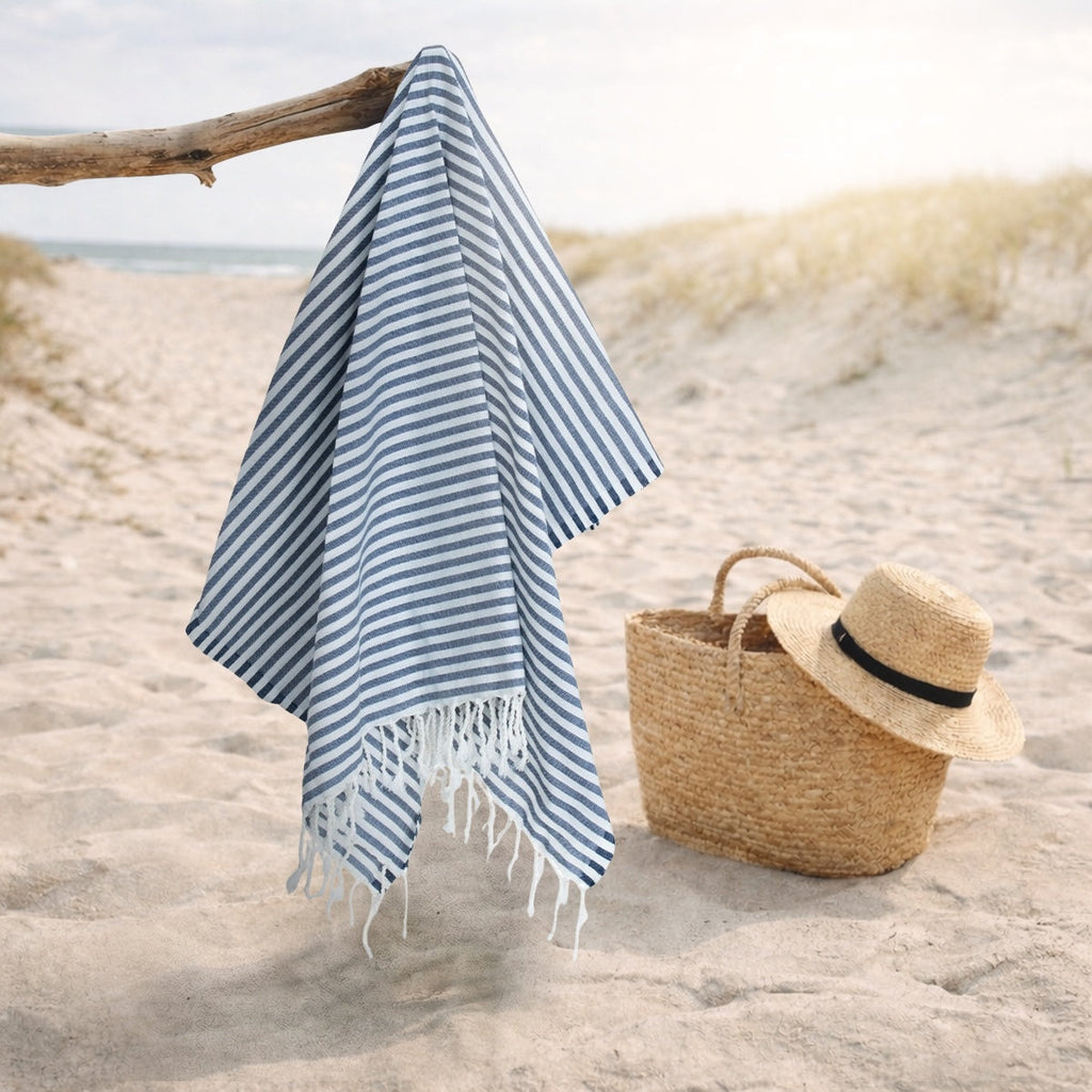 Fidji - Fouta Paréo - Bleu Jean