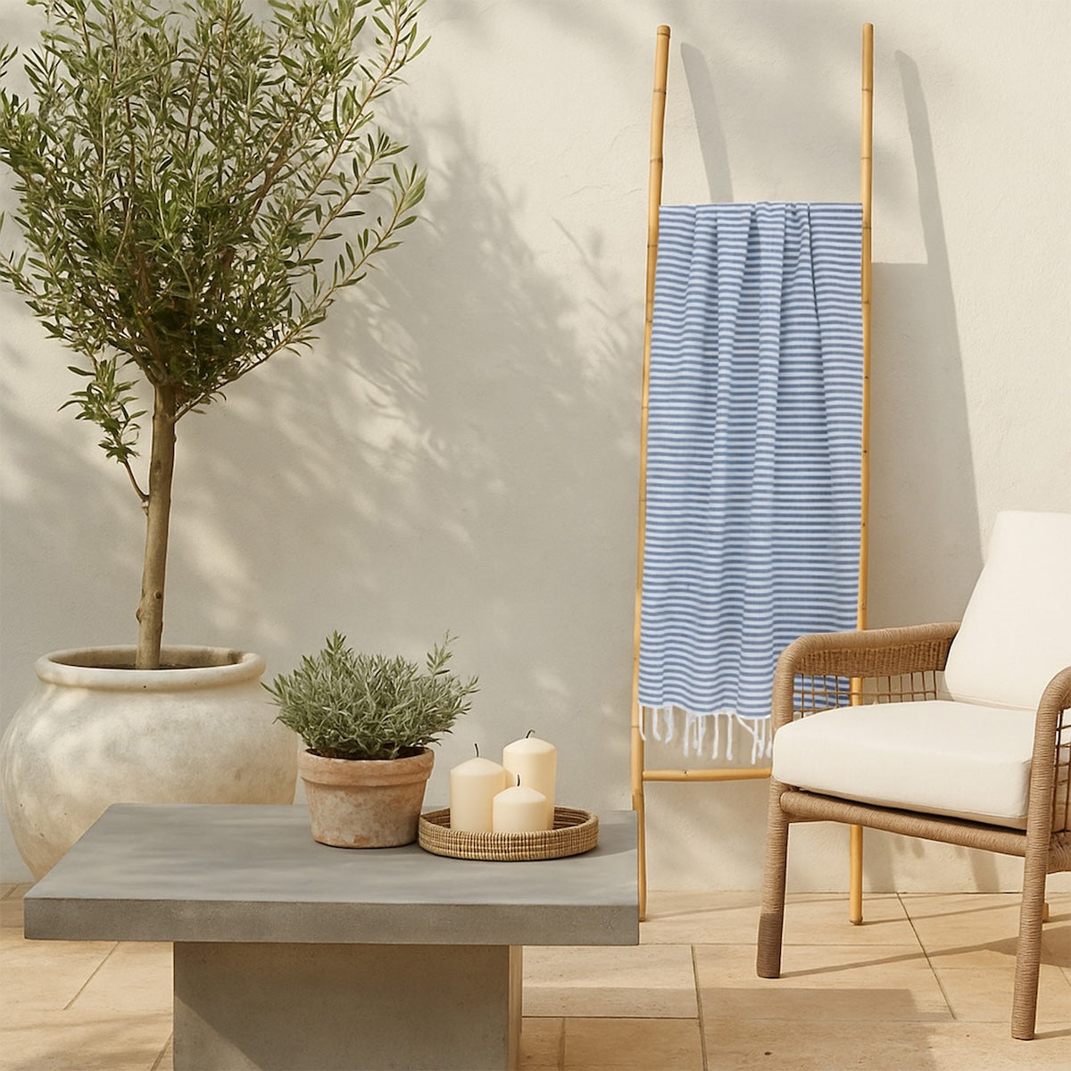 Fidji - Fouta Paréo - Bleu Jean