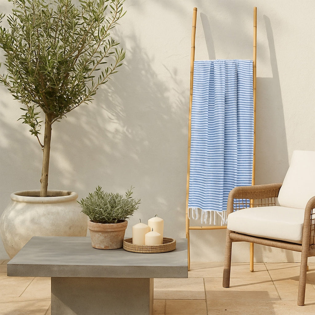Fidji - Fouta Paréo - Bleu Grec