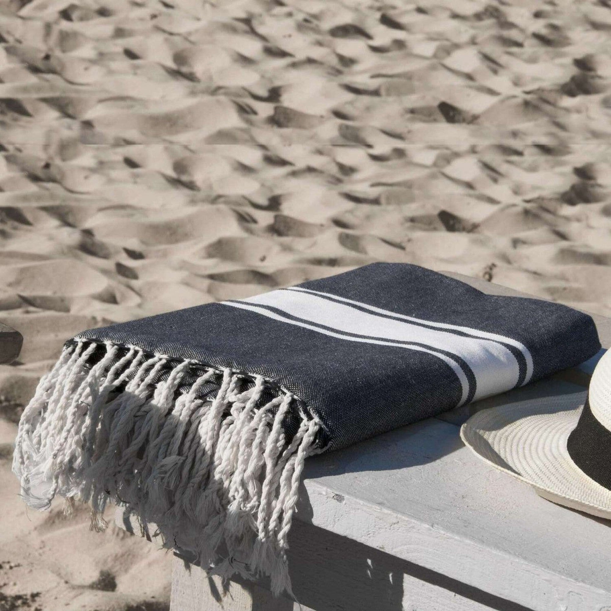 Fouta - Algodón - Negro - St Tropez