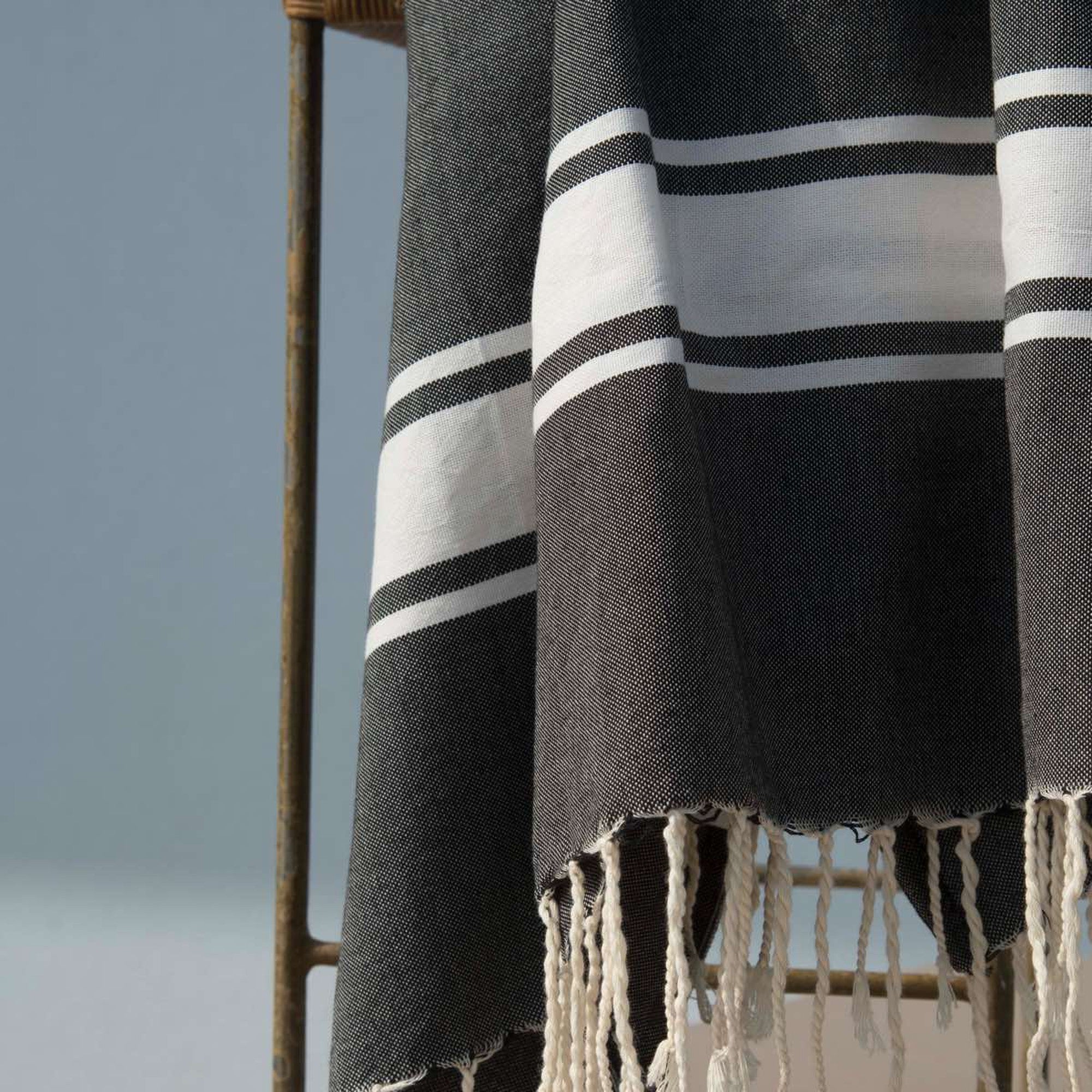 Fouta - Algodón - Negro - St Tropez