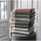 Courchevel - Throw - Cotton - Black/Ecru