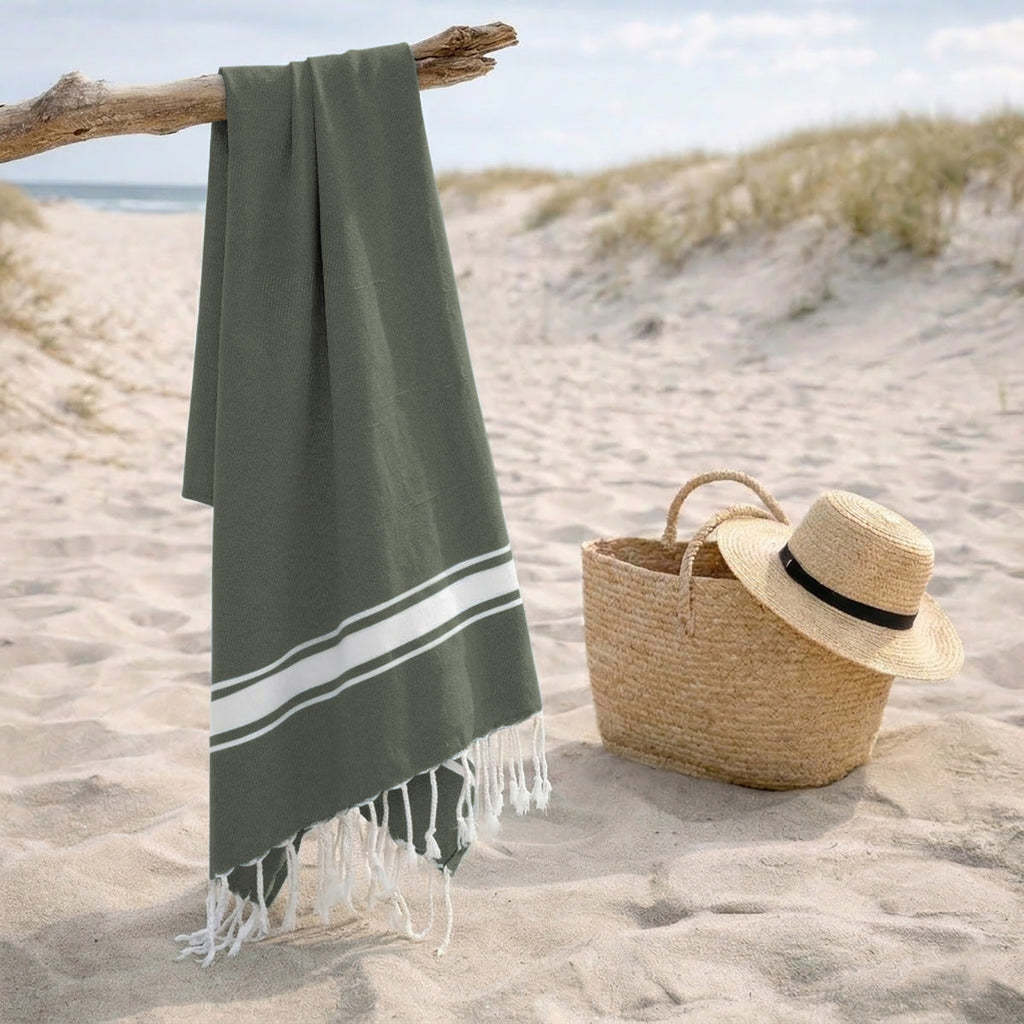Fouta - Algodón - Verde Caqui - Marsa