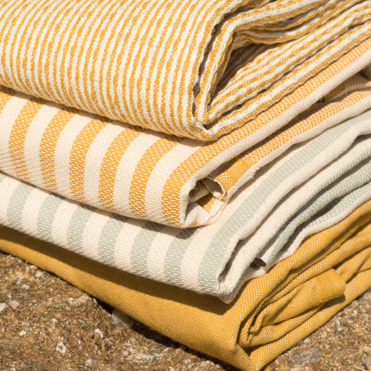 Pack de 2 Foutas XXL - Algodón - Amarillo Mostaza - Hossegor