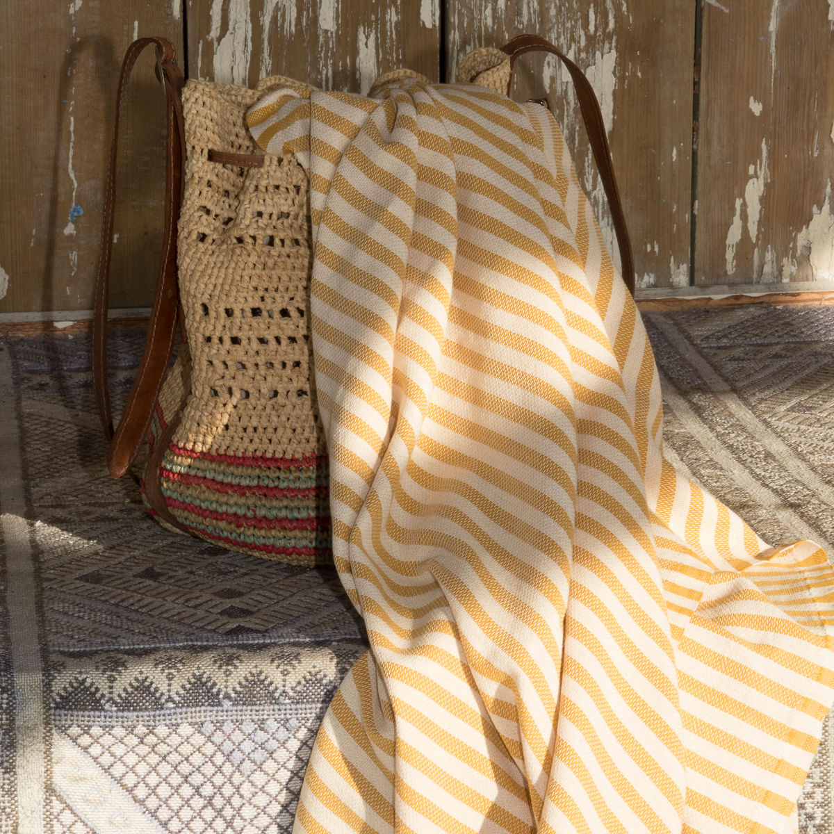 Pack de 2 Foutas XXL - Algodón - Amarillo Mostaza - Hossegor