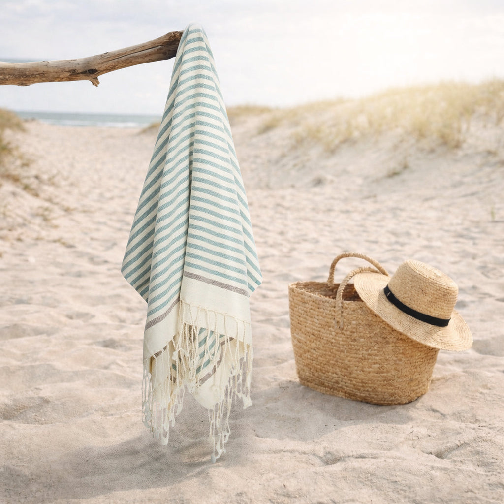 Biarritz - Fouta - Vert D'Eau/Taupe