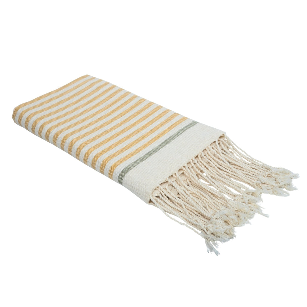 Fouta - Cotton - Mustard Yellow / Lime - Biarritz