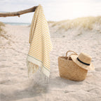 Fouta - Cotton - Mustard Yellow / Lime - Biarritz