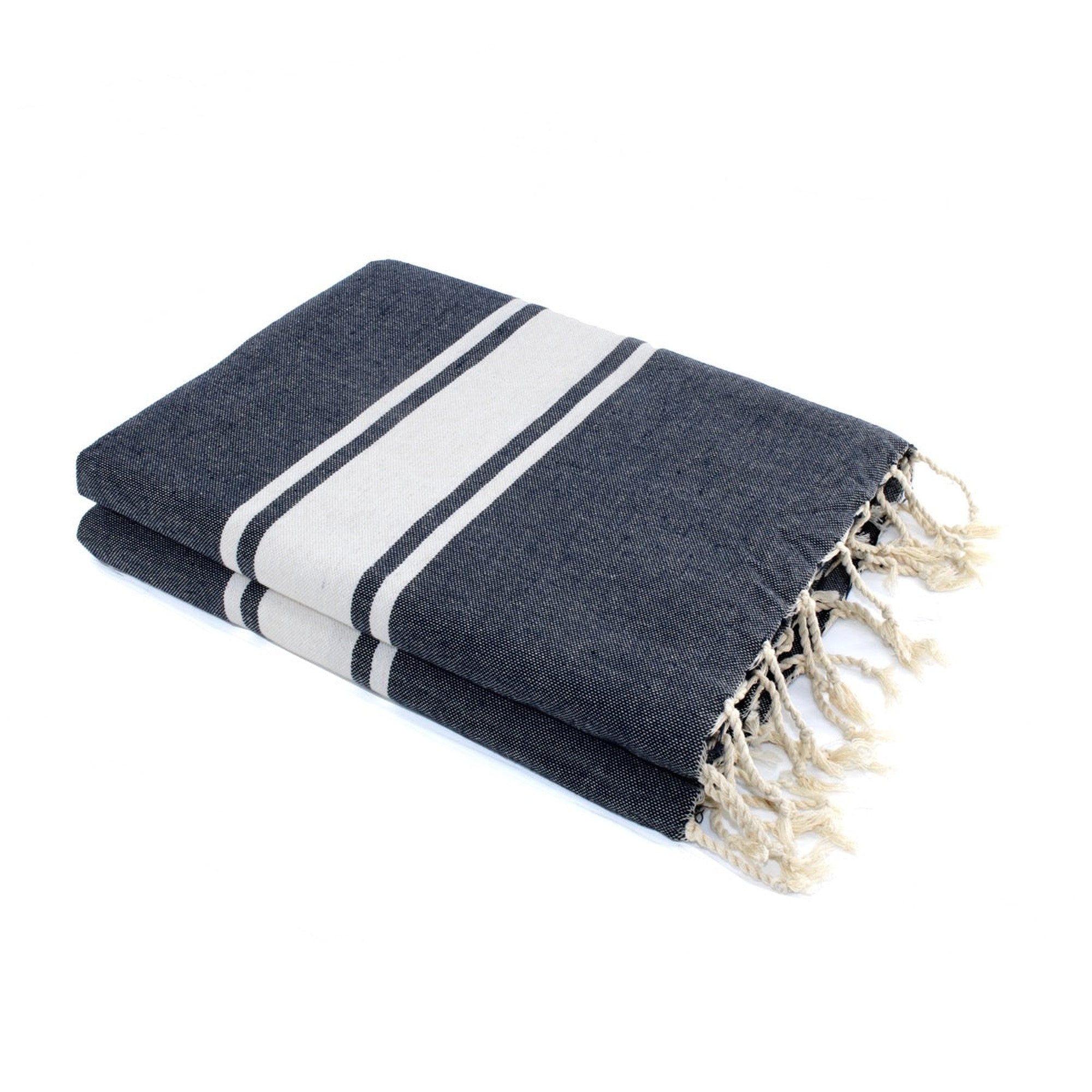 Fouta Xxl Coton 200X200 St Tropez Bleu Jean