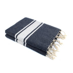 Fouta Xxl Coton 200X200 St Tropez Bleu Jean