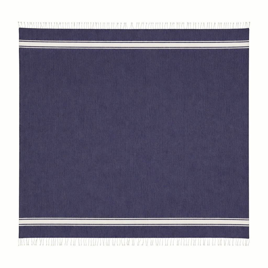 Fouta Xxl Coton 200X200 St Tropez Bleu Jean