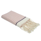 Fouta - Cotton - Powder Pink / Plum - Biarritz