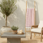 Fouta - Cotton - Powder Pink / Plum - Biarritz
