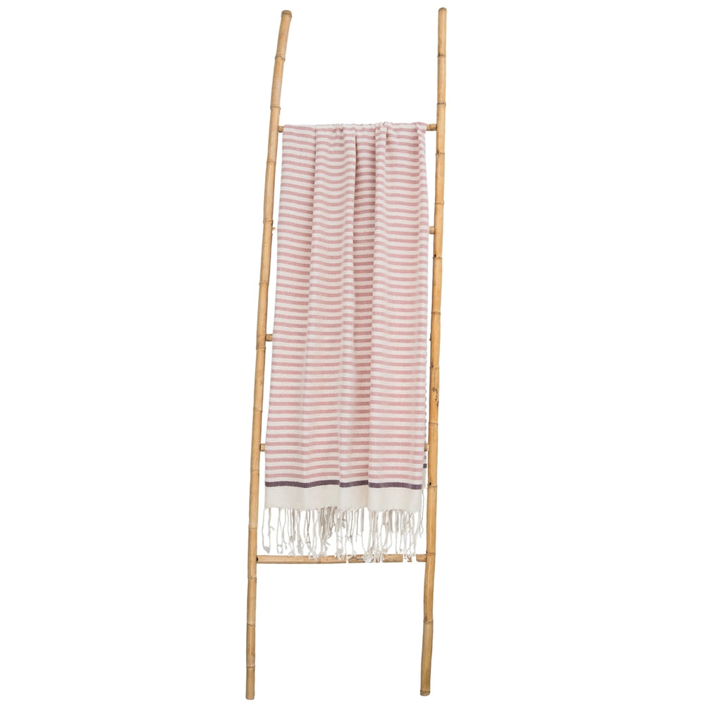 Fouta - Cotton - Powder Pink / Plum - Biarritz
