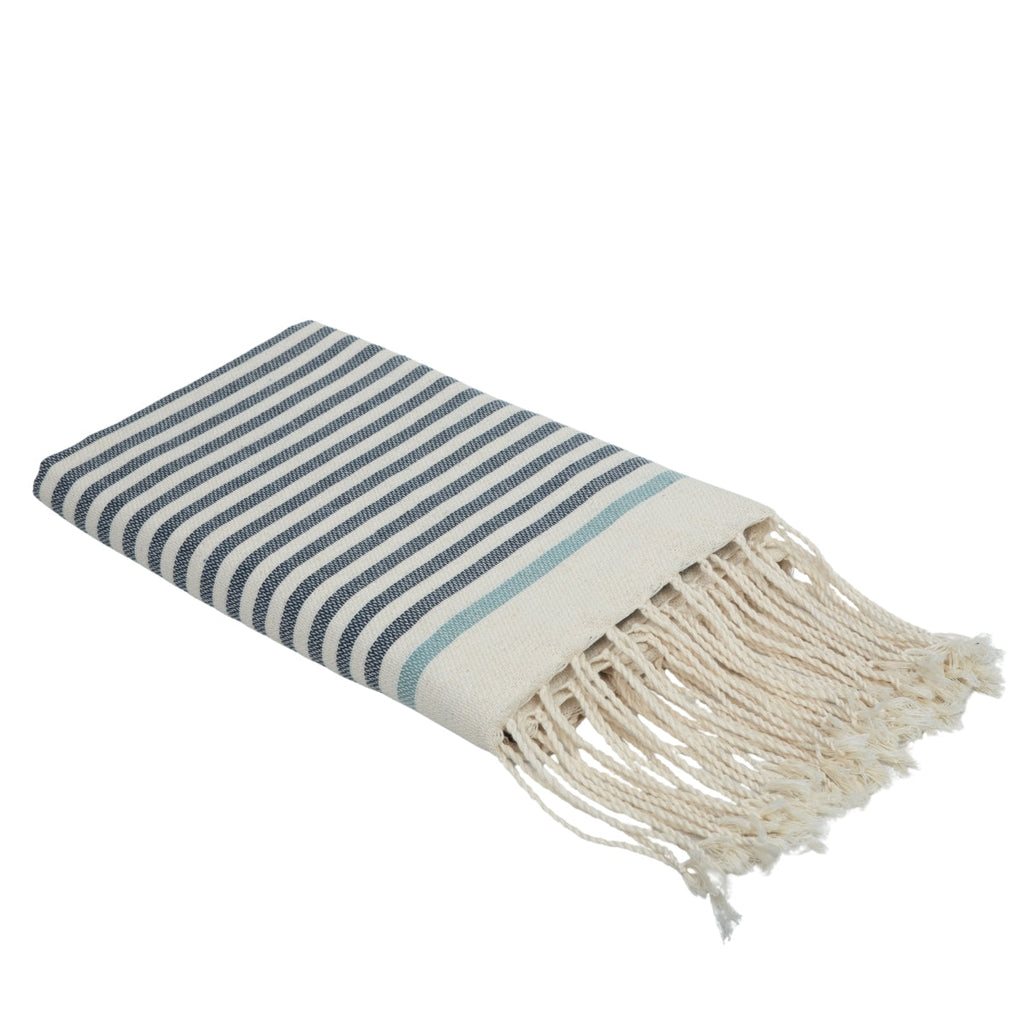 Fouta - Cotton - Denim / Water Green - Biarritz