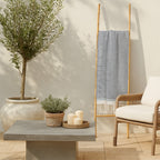 Fouta - Cotton - Denim / Water Green - Biarritz