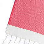 Courchevel - Throw - Cotton - Red/Ecru