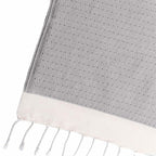 Courchevel - Throw - Cotton - Medium Grey/Ecru