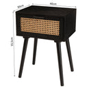 Mesita de noche - Angelo - Negro