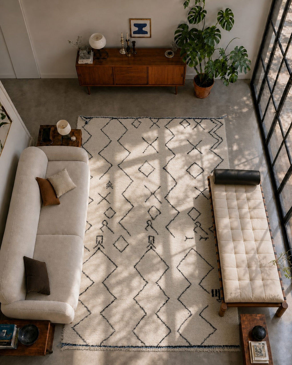 Alfombra bereber marroquí Beni Ouarain 2,85 × 2,09 m