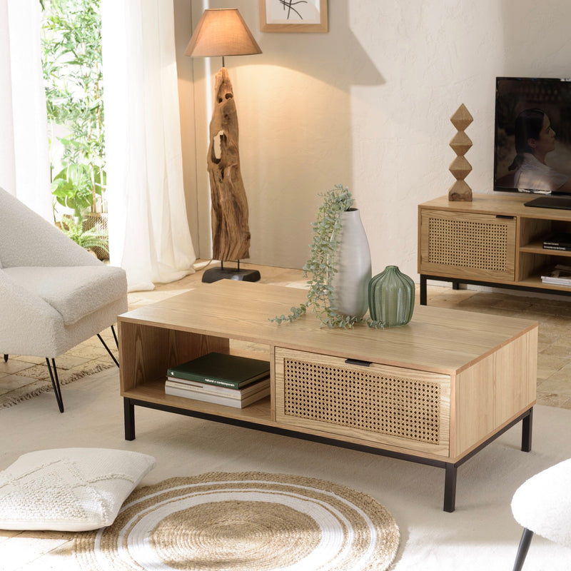 Mesa de Centro - Marceau - Marrón - Negro