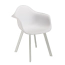 Malo - Lot De 6 Fauteuils Jardin - Plastique Polypropylène/Aluminium - Blanc