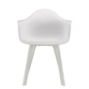 Malo - Lot De 6 Fauteuils Jardin - Plastique Polypropylène/Aluminium - Blanc