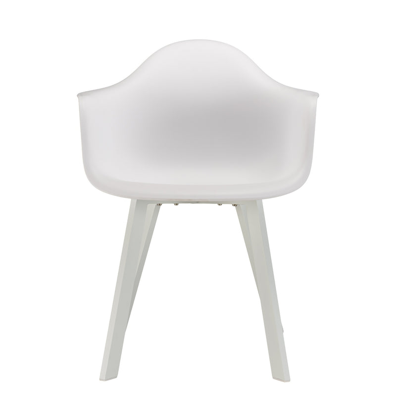 Malo - Lot De 6 Fauteuils Jardin - Plastique Polypropylène/Aluminium - Blanc