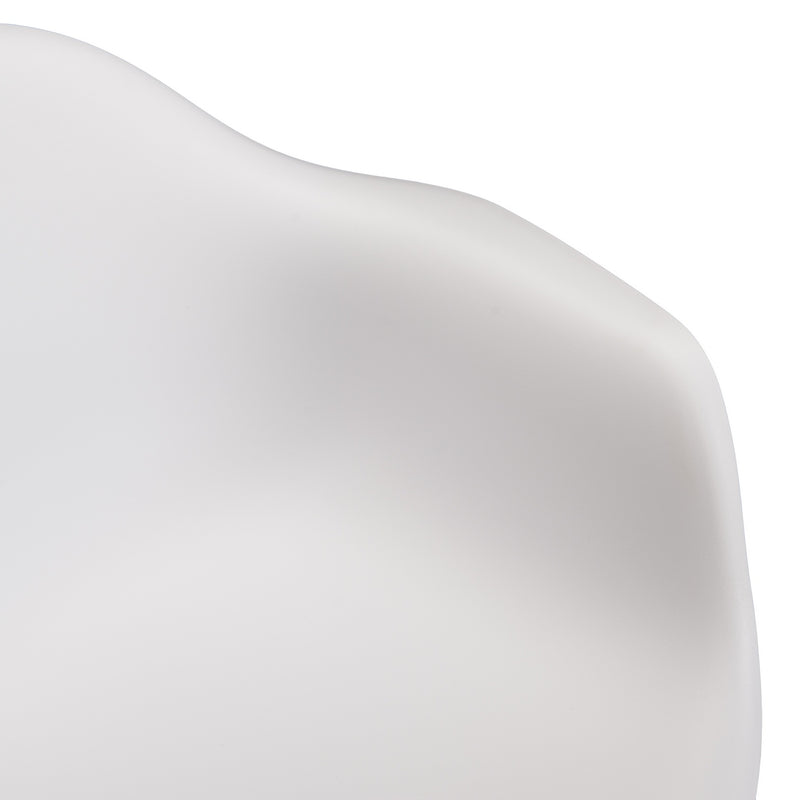 Malo - Lot De 6 Fauteuils Jardin - Plastique Polypropylène/Aluminium - Blanc