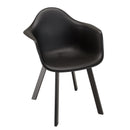 Malo - Lot De 6 Fauteuils Jardin - Plastique Polypropylène/Aluminium - Noir