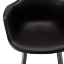Malo - Lot De 6 Fauteuils Jardin - Plastique Polypropylène/Aluminium - Noir