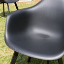 Malo - Lot De 6 Fauteuils Jardin - Plastique Polypropylène/Aluminium - Noir