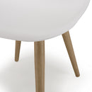 Malo - Lot De 2 Chaises Jardin - Plastique Polypropylène/Aluminium - Bois Clair/Blanc