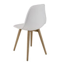 Malo - Lot De 2 Chaises Jardin - Plastique Polypropylène/Aluminium - Bois Clair/Blanc