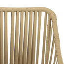 Malo - Salon De Jardin - Acier/Corde/Tissu Polyester 100%/Teck/Acier - Crème/Noir