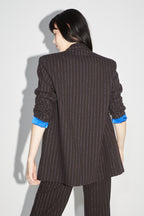 Le Blazer Ema Chocolat Lines Goldyblue