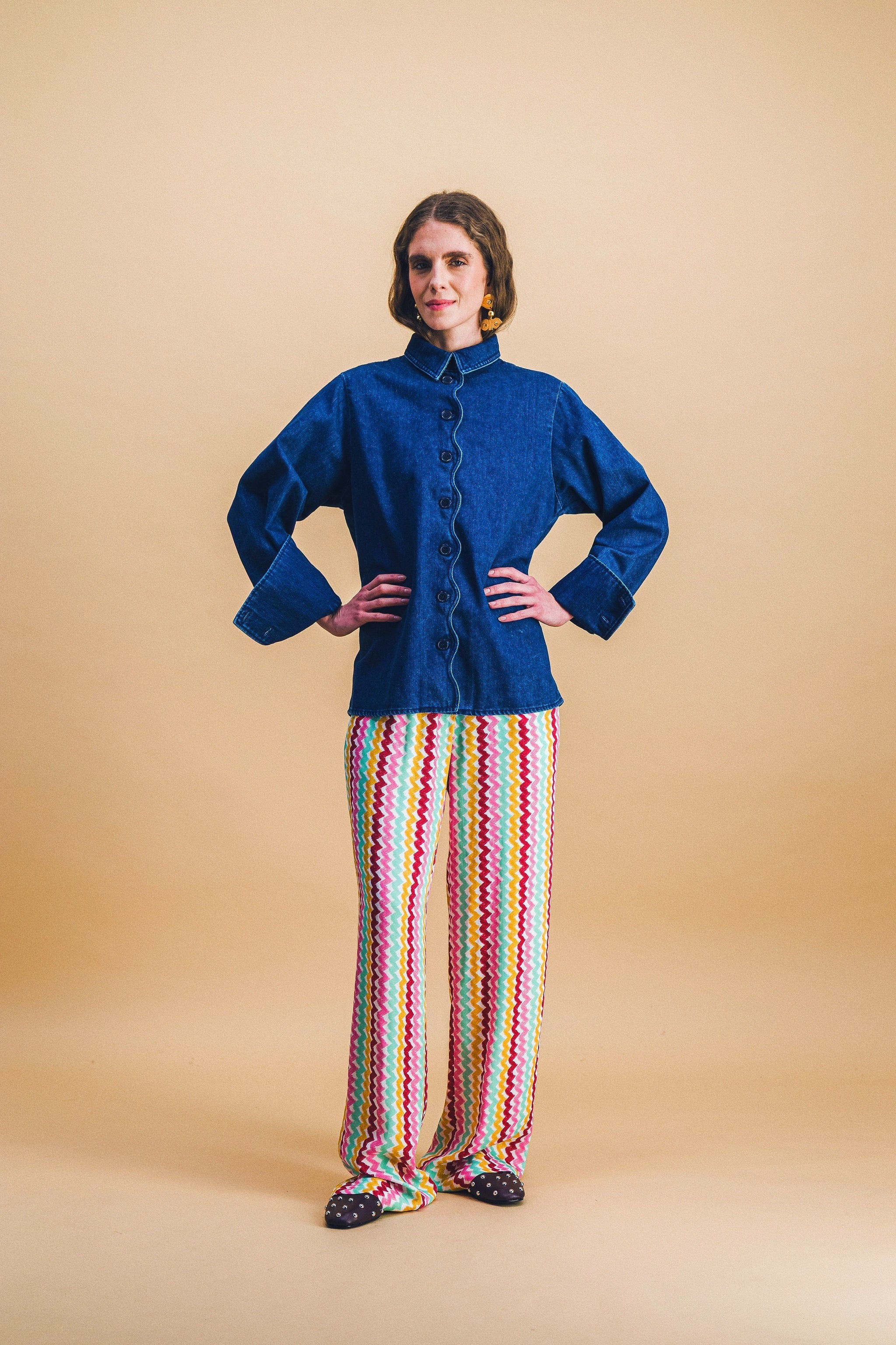 Pantalon Tilda Rainbow Orphism Lines