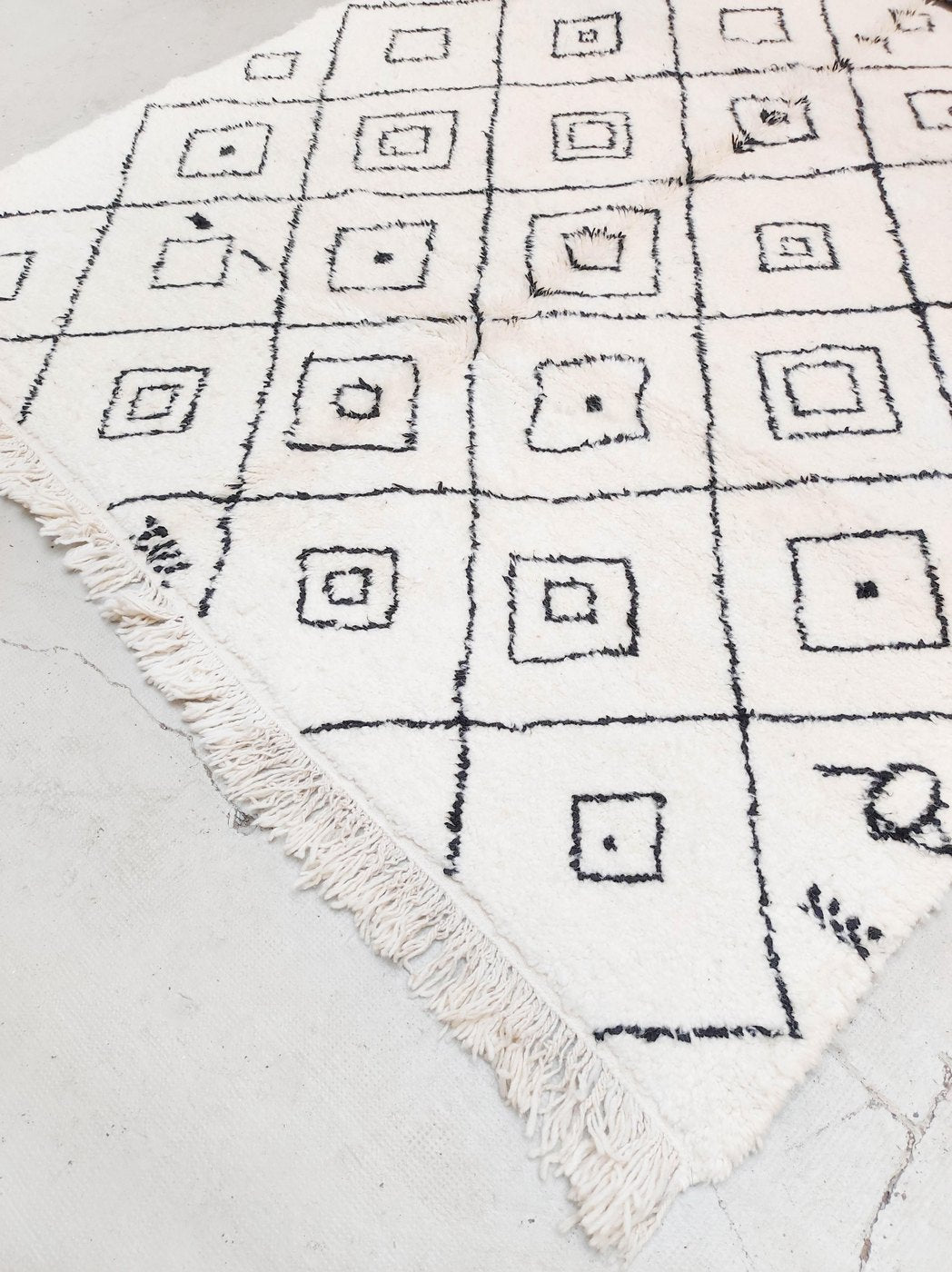 Alfombra bereber Beni Ouarain 2,96 × 1,87 m