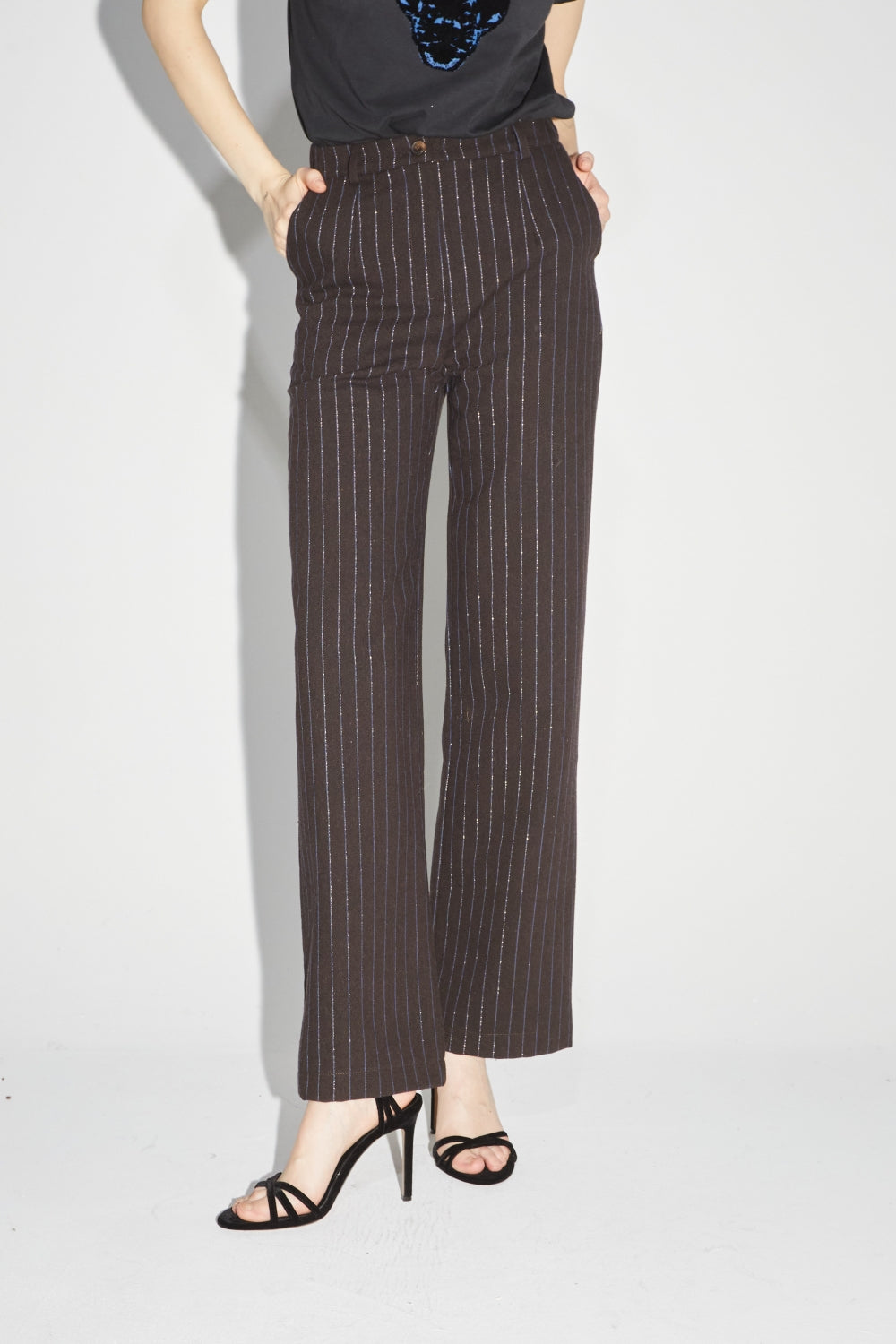 The Yves Chocolat Lines Goldblue Trousers