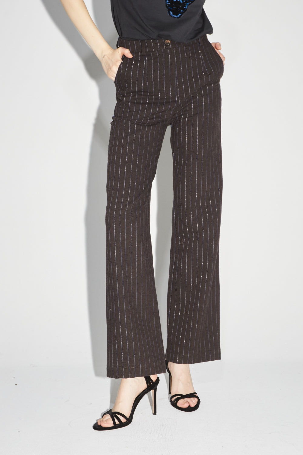 The Yves Chocolat Lines Goldblue Trousers