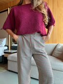 Pantalon Large À Volants À Carreaux Gabriel